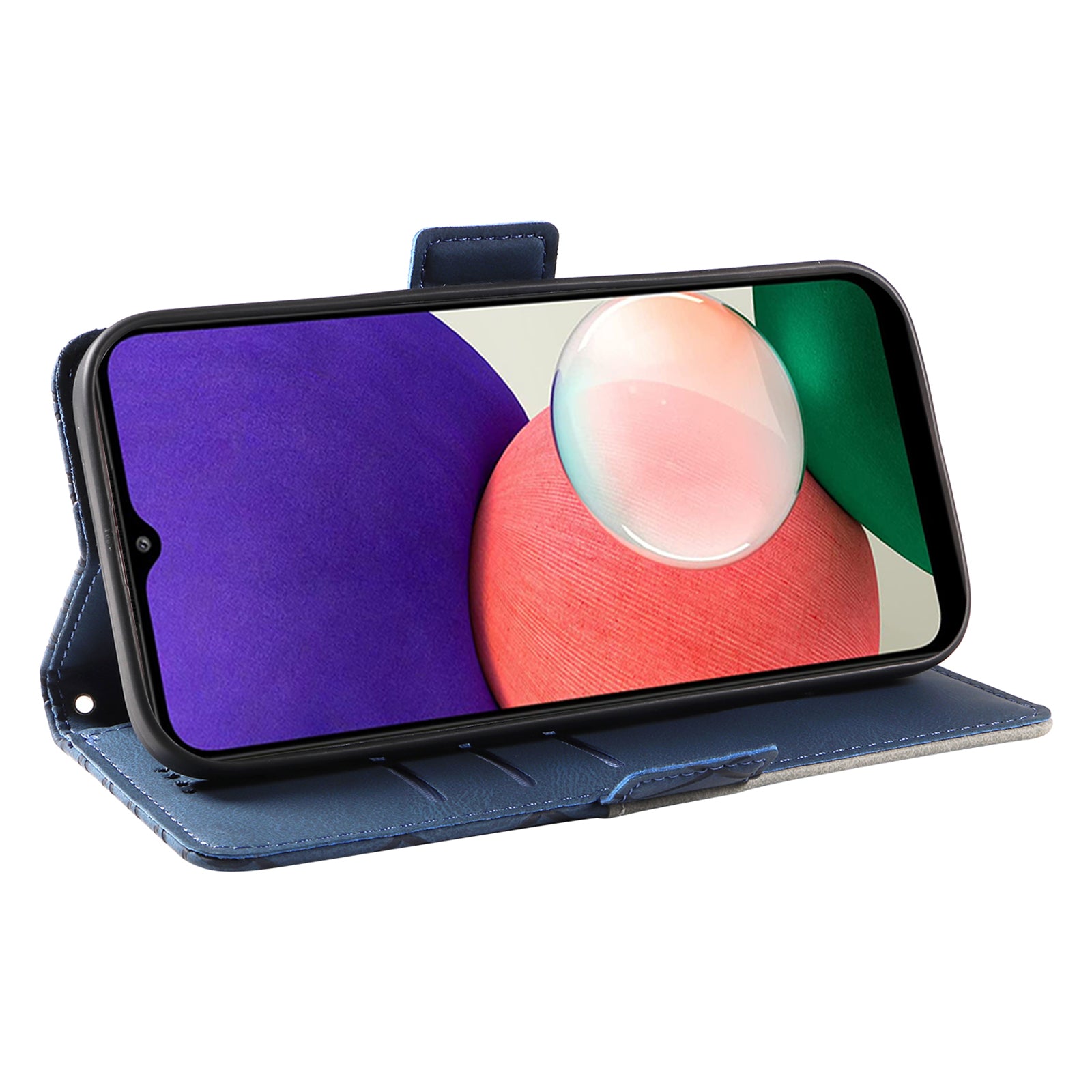 Anti-scratch Cover for Samsung Galaxy A22 5G (EU Version) Rhombus Imprinted Stand Color Splicing Phone Leather Wallet Case Anti-scratch Cover for Samsung Galaxy A22 5G (EU Version) Rhombus Imprinted Stand Color Splicing Phone Leather Wallet Case